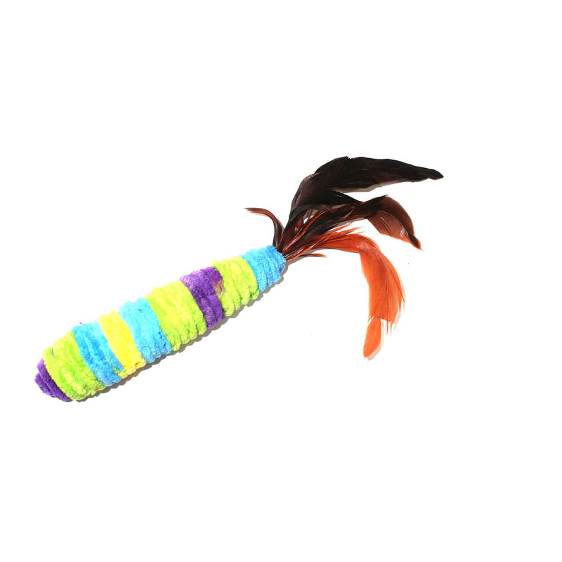 Emily Pets Feather Toy Wine Cork Feather Toy, Cat Throw Toy (Multicolor)
