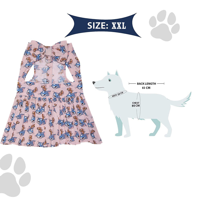 Tom and Jerry Print Cotton Dress for Dog And Cats