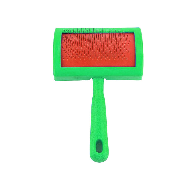 Emily Pets Sheepskin Rug Brush and Cleaner Pet Slicker Brush For Cats & Dogs(Green Small)