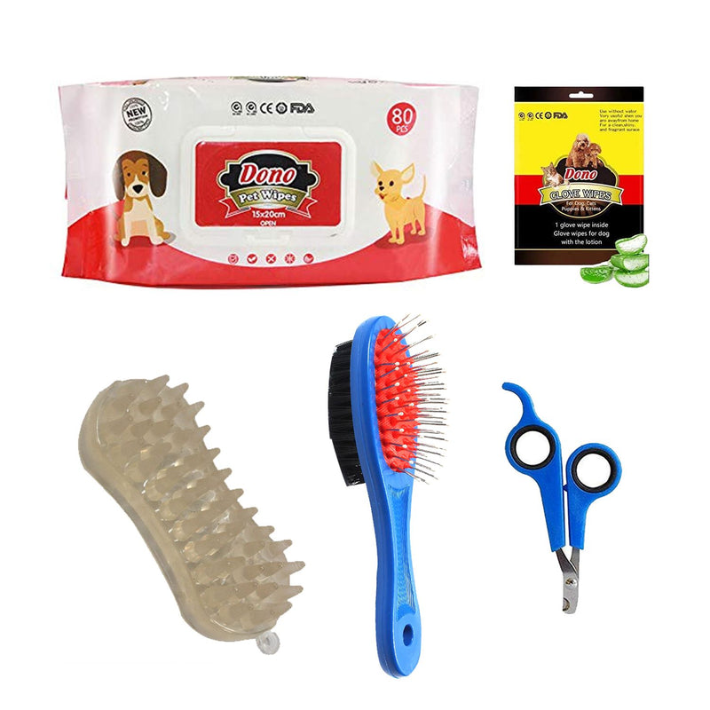 Emily Pets Dog Grooming Kit-Dog 5 in 1-Pack of Grooming Kit for dogs cats Puppies and Kittens-Color May Vary