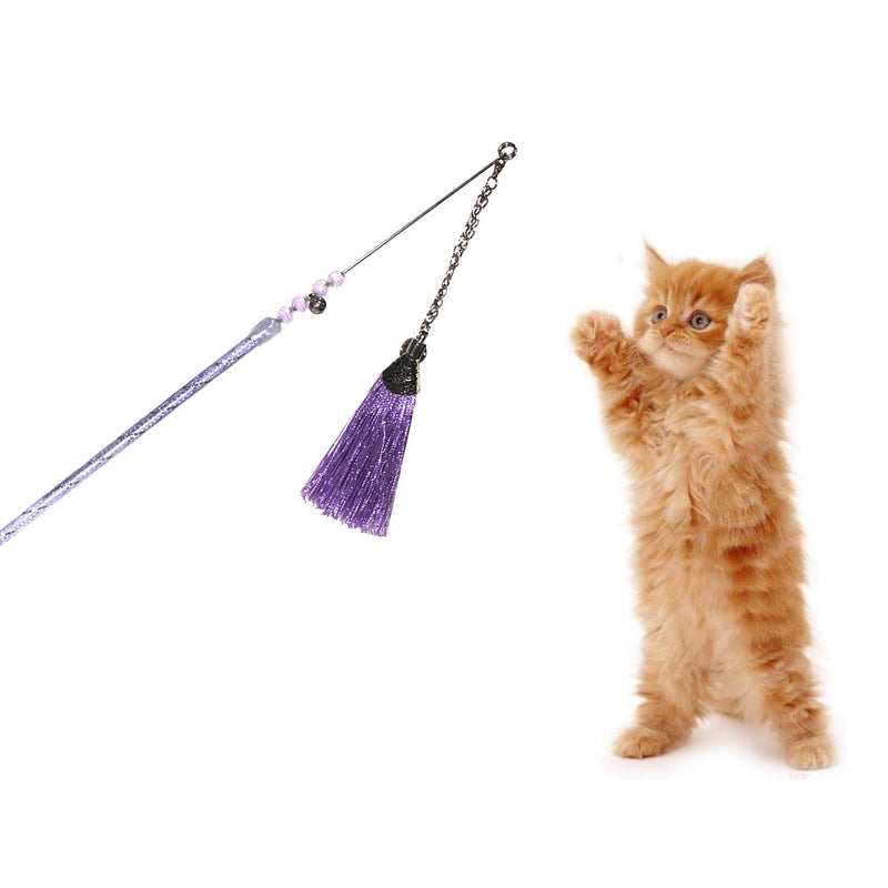 Interactive Cat Feather Wand Toy with Bell for Cats and Kittens