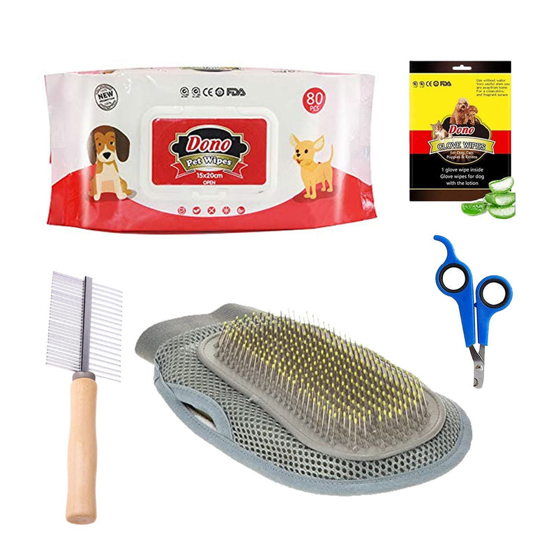 Emily Pets Dog Grooming Kit-Dog 5 in 1-Pack for dogs cats Puppies and Kittens Color Vary