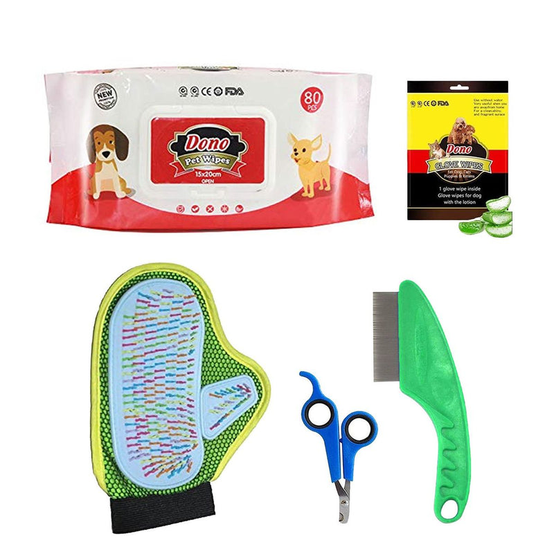 Emily Pets Dog Grooming Kit-Dog 5 in 1-Pack for dogs cats Puppies and Kittens-Color May Vary
