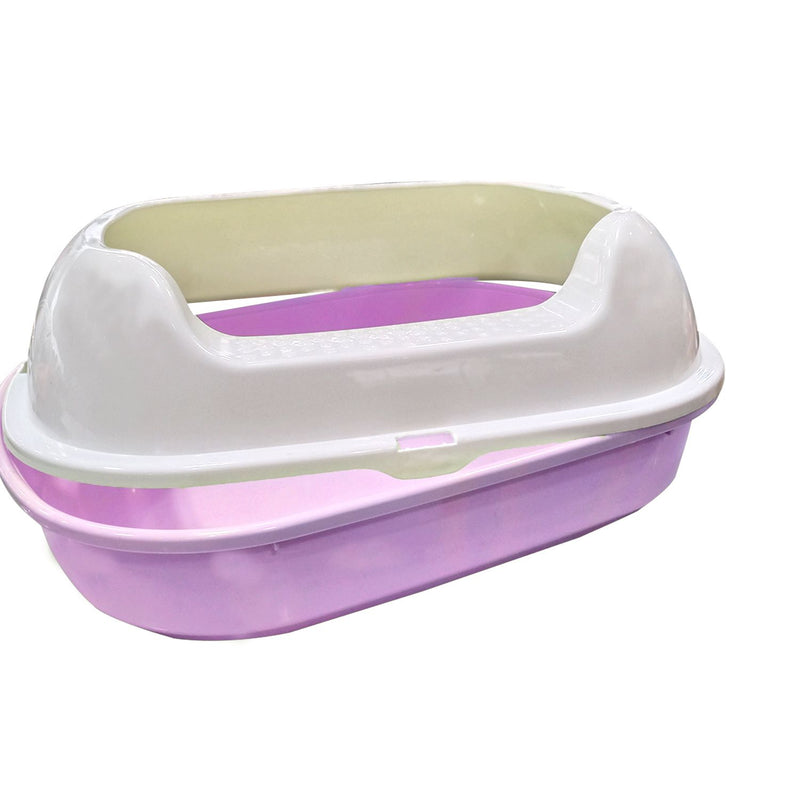 Emily Pets Cat Liiter Box Tray Pan Odor and Rust Free Ease to Clean for Cat Rabbit(Pink,Blue,Green)