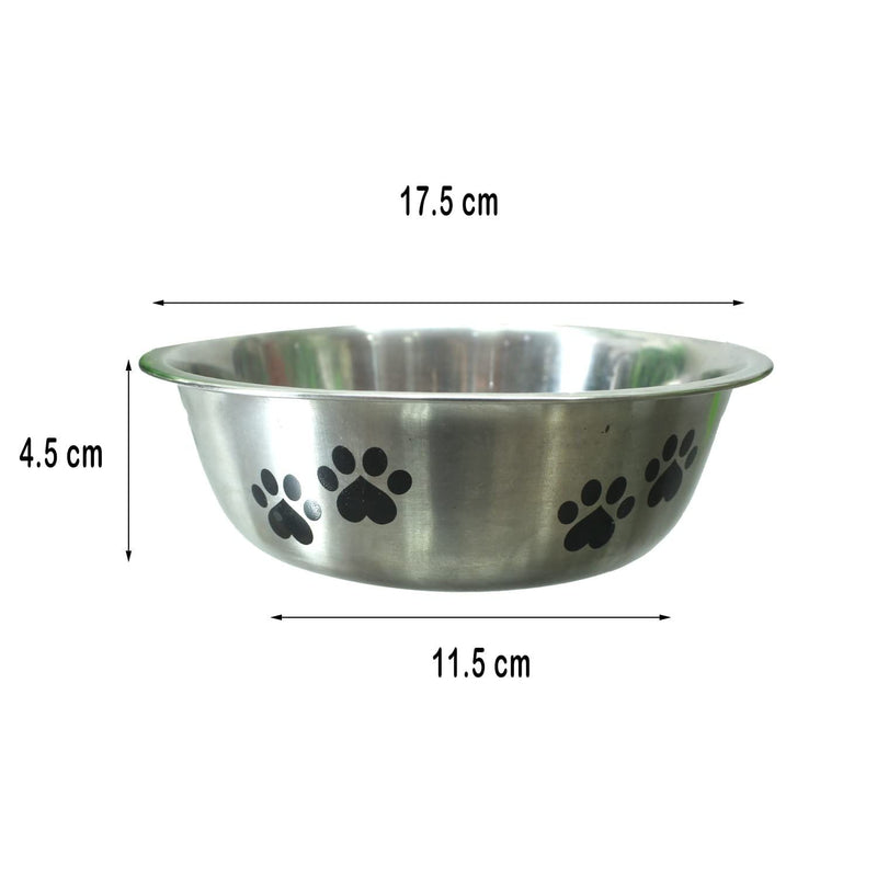 Stainless Steel Bowl For Dogs (Medium, Pack of 2)