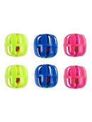 Plastic Balls with Bell for Pet Cat and Kittens (Multicolor, 6pcs)