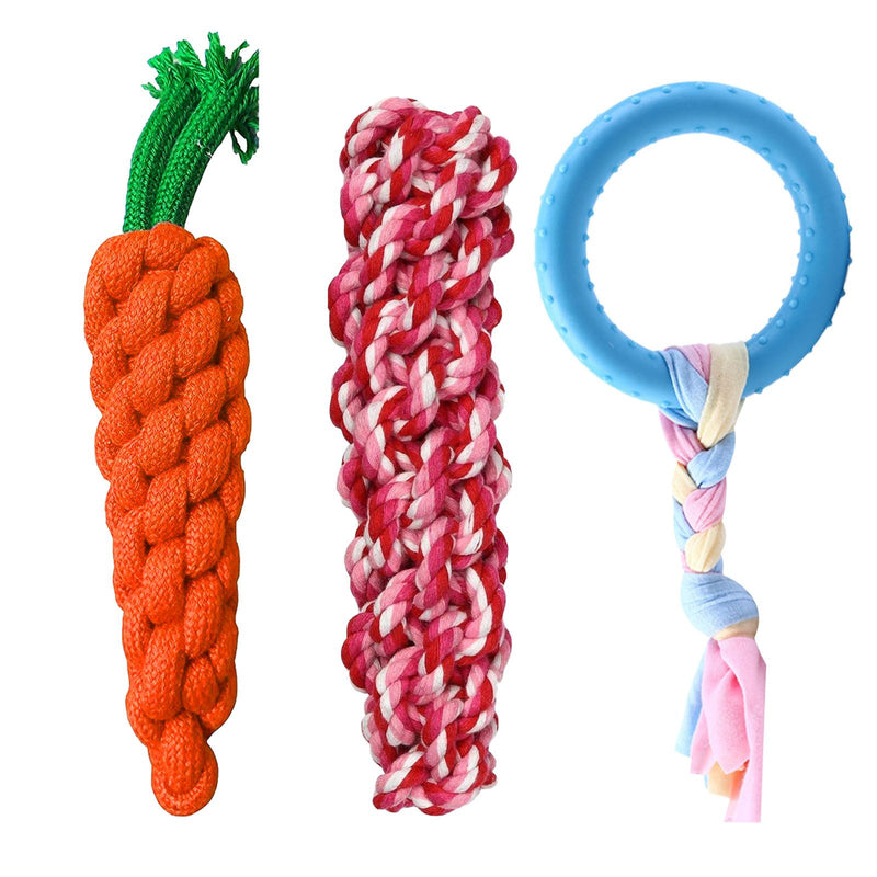 Chew Toy For Dogs (Color May Vary, Pack of 3)