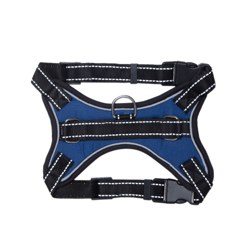 Lulala Dog Harness,No-Pull Reflective Breathable Adjustable Pet Vest with Handle(S,M,L,XL,XXL,Blue)