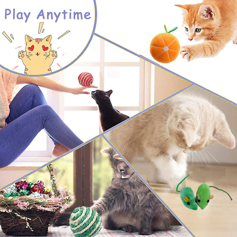 Toys For Cats (Pack of 4, Color May Vary)