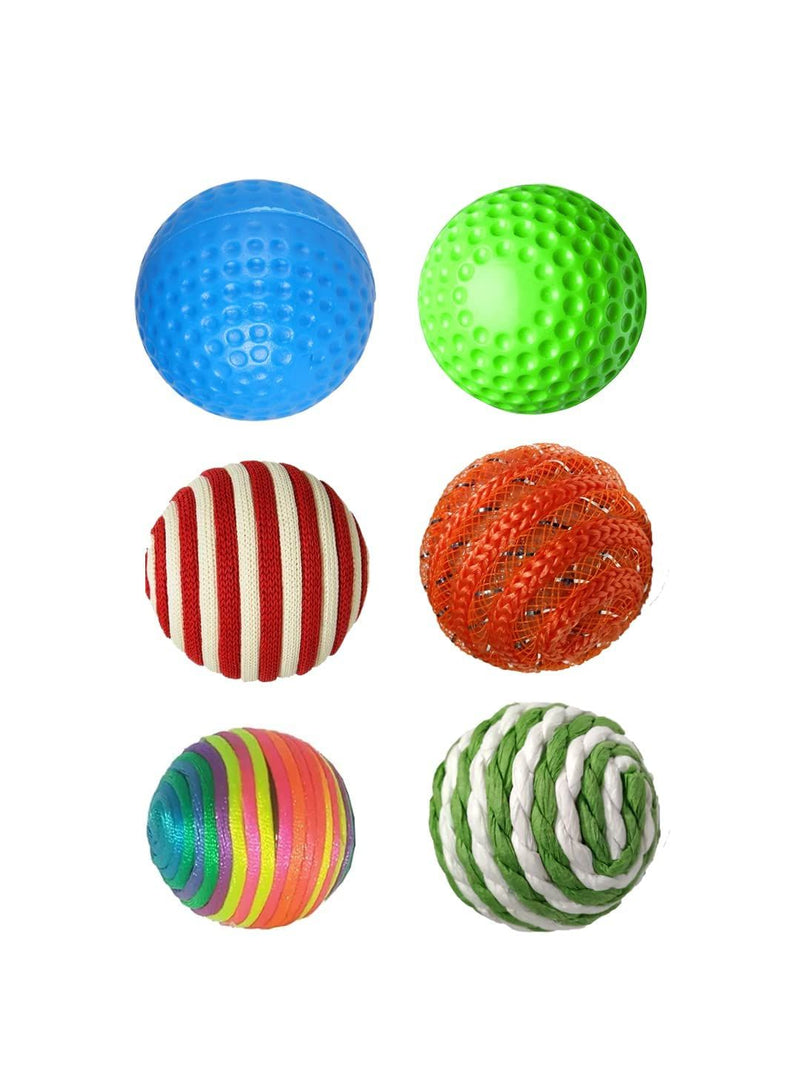 Ball Toys For Cats (Multi, 6 pcs)