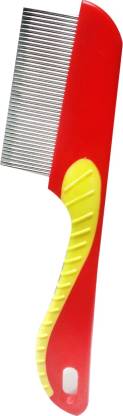 Emily Pets Flea Rubber Handle Single Side Steel Needles Pet Comb For Pets