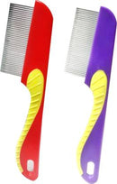 Emily Pets Flea Rubber Handle Single Side Steel Needles Pet Comb For Pets