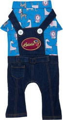 Fashionable Four-Legged Dog Jumpsuit with Tiny Pocket