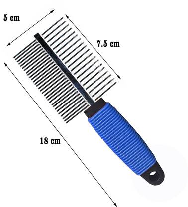 Emily Pets Basic Comb for Dog, Cat (Red, Blue)